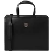 Saffiano Leather Briefcase 3 Compartments for Women