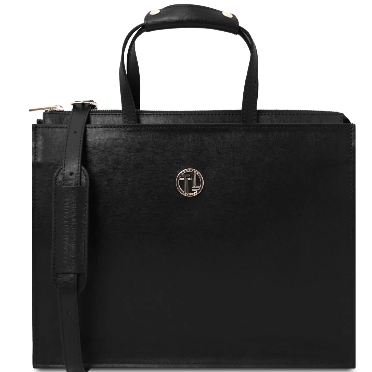 Saffiano Leather Briefcase 3 Compartments for Women