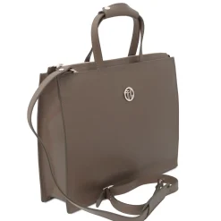 Saffiano Leather Briefcase 3 Compartments for Women