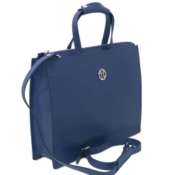 Saffiano Leather Briefcase 3 Compartments for Women