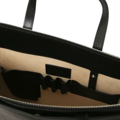 Saffiano Leather Briefcase 3 Compartments for Women