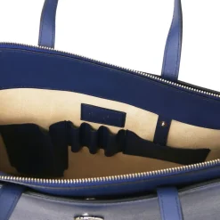 Saffiano Leather Briefcase 3 Compartments for Women