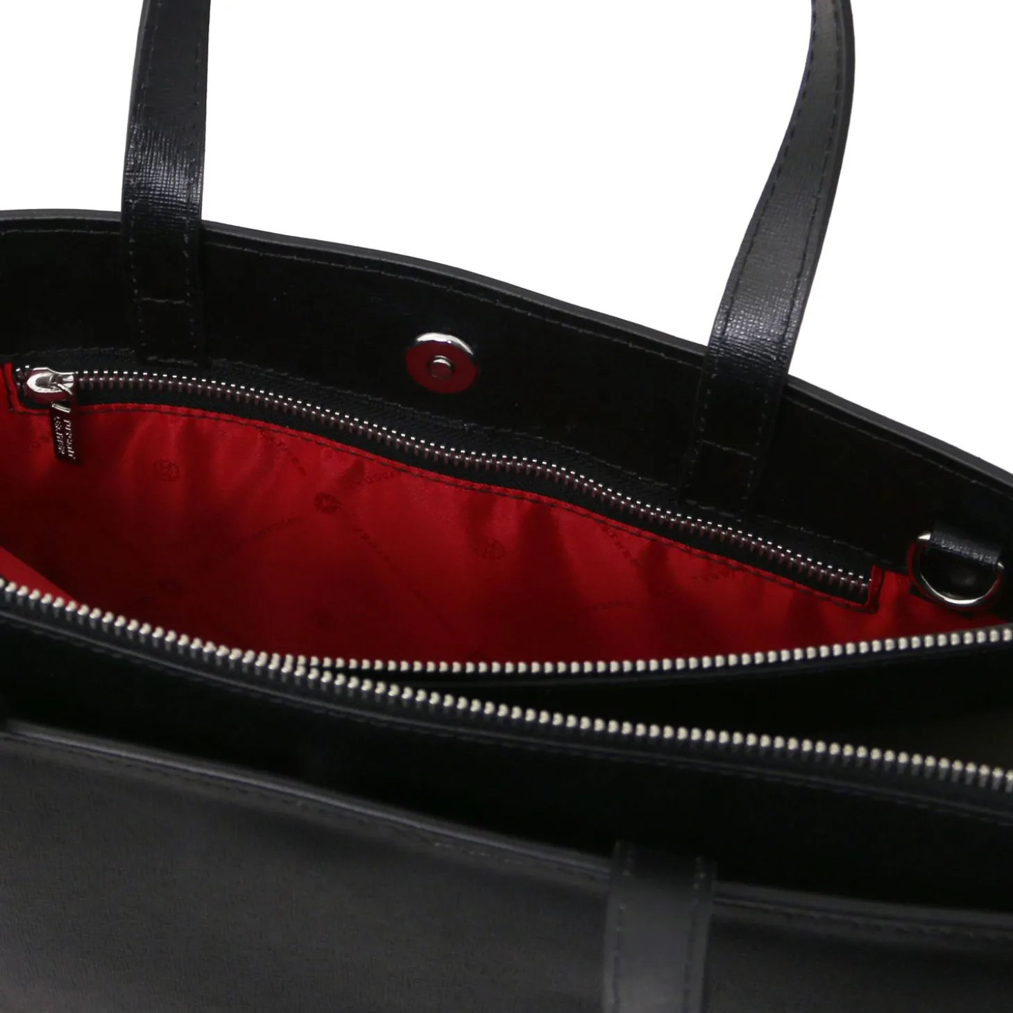 Saffiano Leather Briefcase 3 Compartments for Women