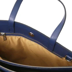 Saffiano Leather Briefcase 3 Compartments for Women