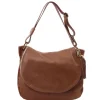 Soft Leather Shoulder bag With Tassel Detail