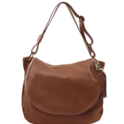 Soft Leather Shoulder bag With Tassel Detail