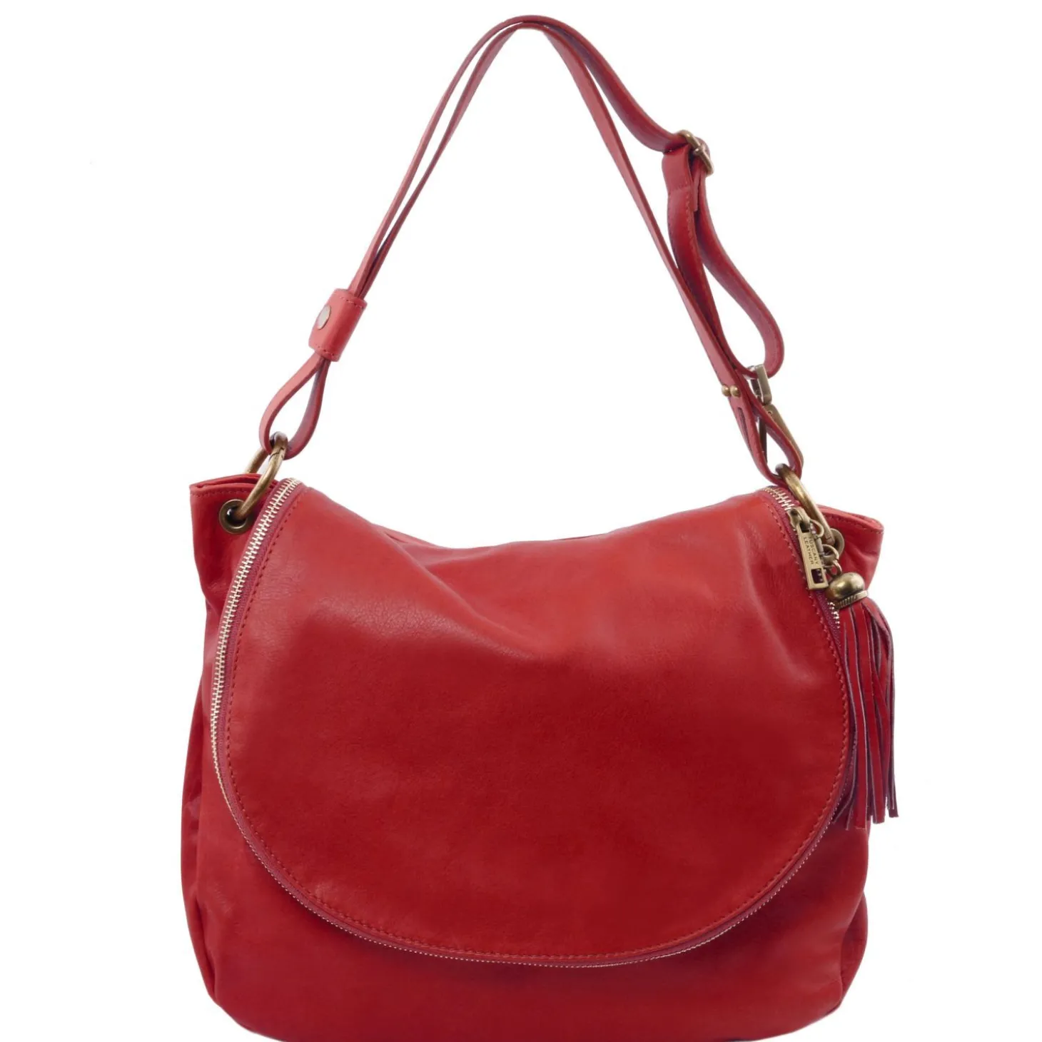 Soft Leather Shoulder bag With Tassel Detail