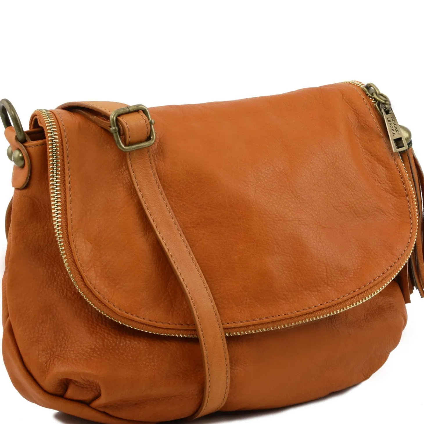 Soft Leather Shoulder bag With Tassel Detail