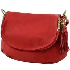 Soft Leather Shoulder bag With Tassel Detail