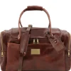 Travel Leather bag With Side Pockets