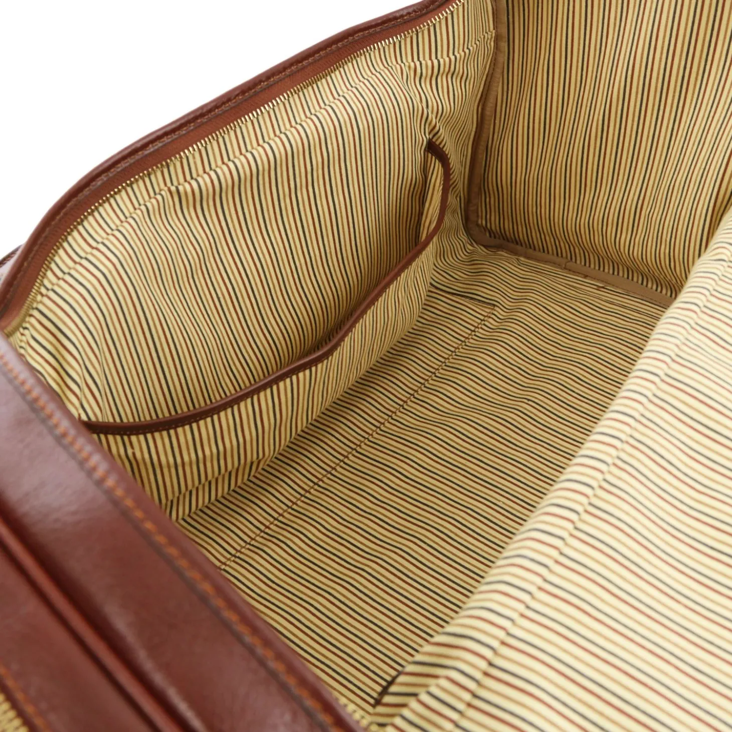 Travel Leather bag With Side Pockets