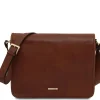 Two Compartments Leather Shoulder bag - Large Size