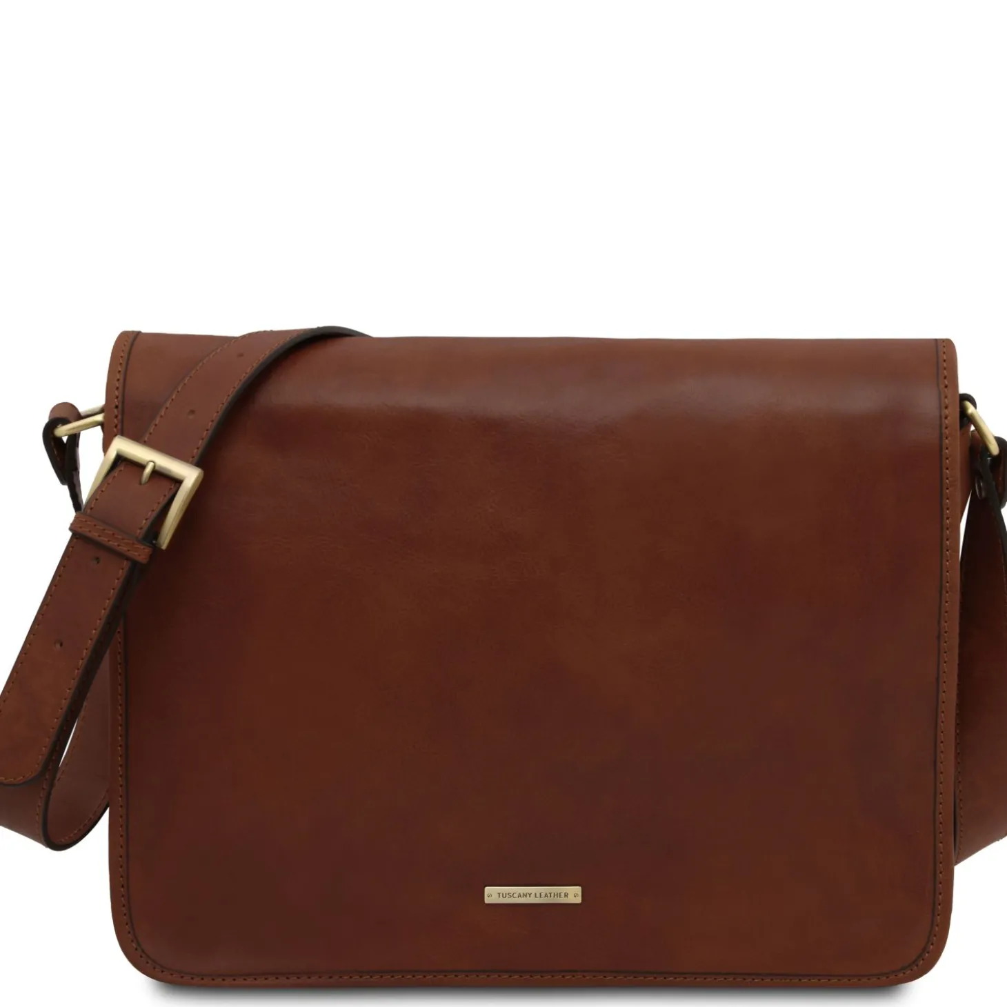 Two Compartments Leather Shoulder bag - Large Size