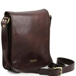 Two Compartments Leather Shoulder bag