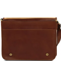 Two Compartments Leather Shoulder bag - Large Size