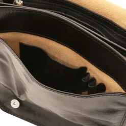 Two Compartments Leather Shoulder bag