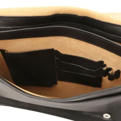 Two Compartments Leather Shoulder bag - Large Size