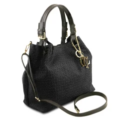 Woven Printed Leather Shopping bag