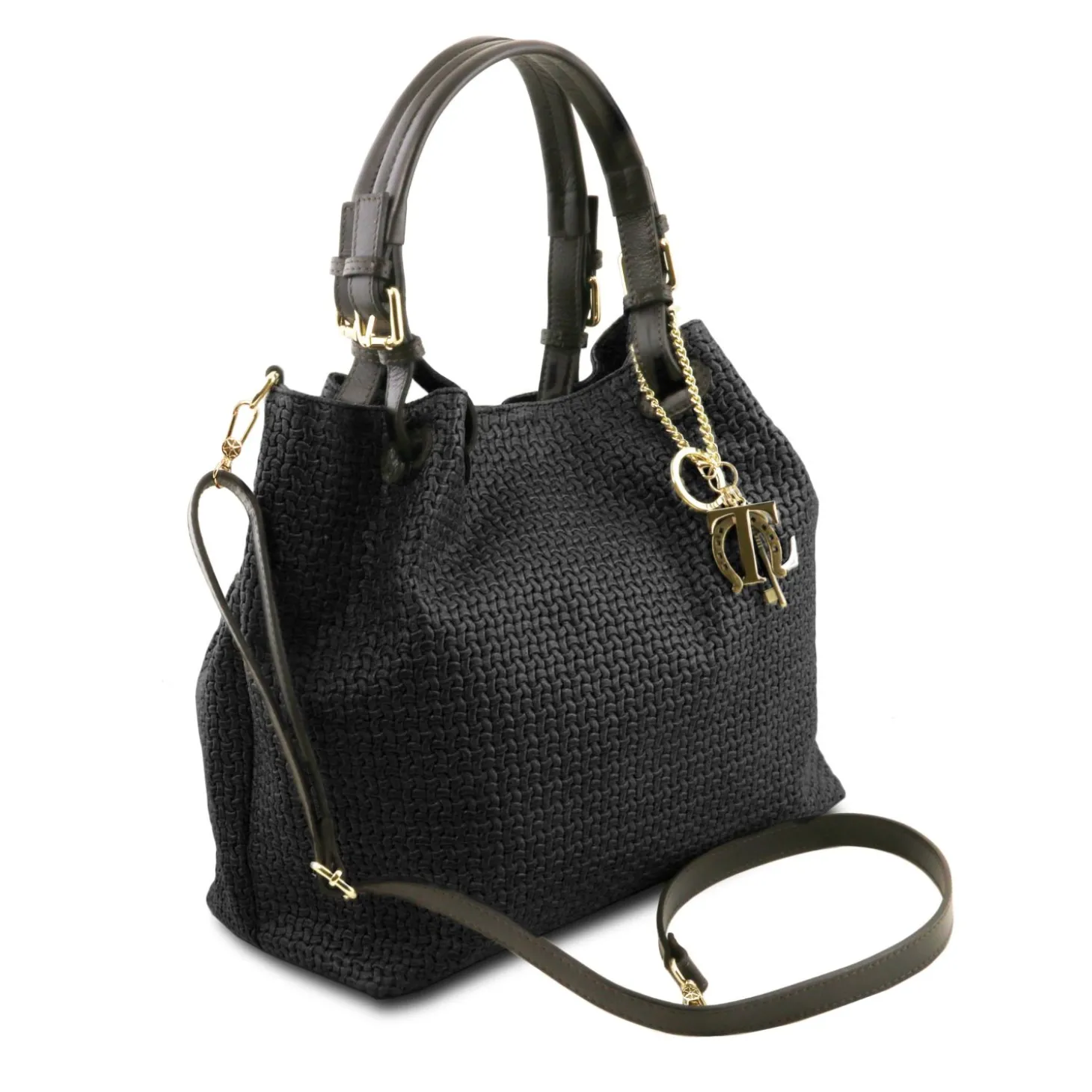 Woven Printed Leather Shopping bag