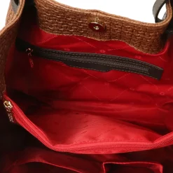 Woven Printed Leather Shopping bag