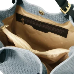 Woven Printed Leather Shopping bag