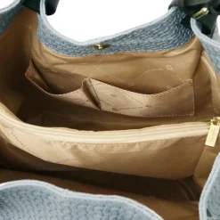 Woven Printed Leather Shopping bag